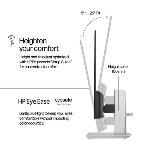 HP Series 5 23.8 inch FHD Height Adjust Monitor - 524sh HP Series 5 23.8 inch FHD Height Adjust Monitor - 524sh